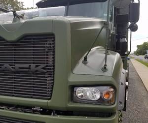 Mack Truck with green paint